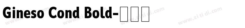 Gineso Cond Bold字体转换